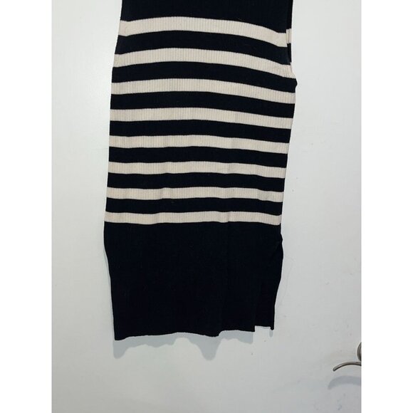 EverlaneThe Brexon Striped Sleeveless Turtleneck Ribbed Shirt Sweater Small Wome - Picture 4 of 9